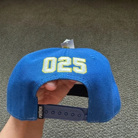 Bioworld Pikachu Yellow Blue White Snapback Hat - Picture 3 of 8